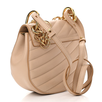 Chloe Calfskin Quilted Mini Drew Bijou Shoulder Bag Pearl Beige 3 of 10