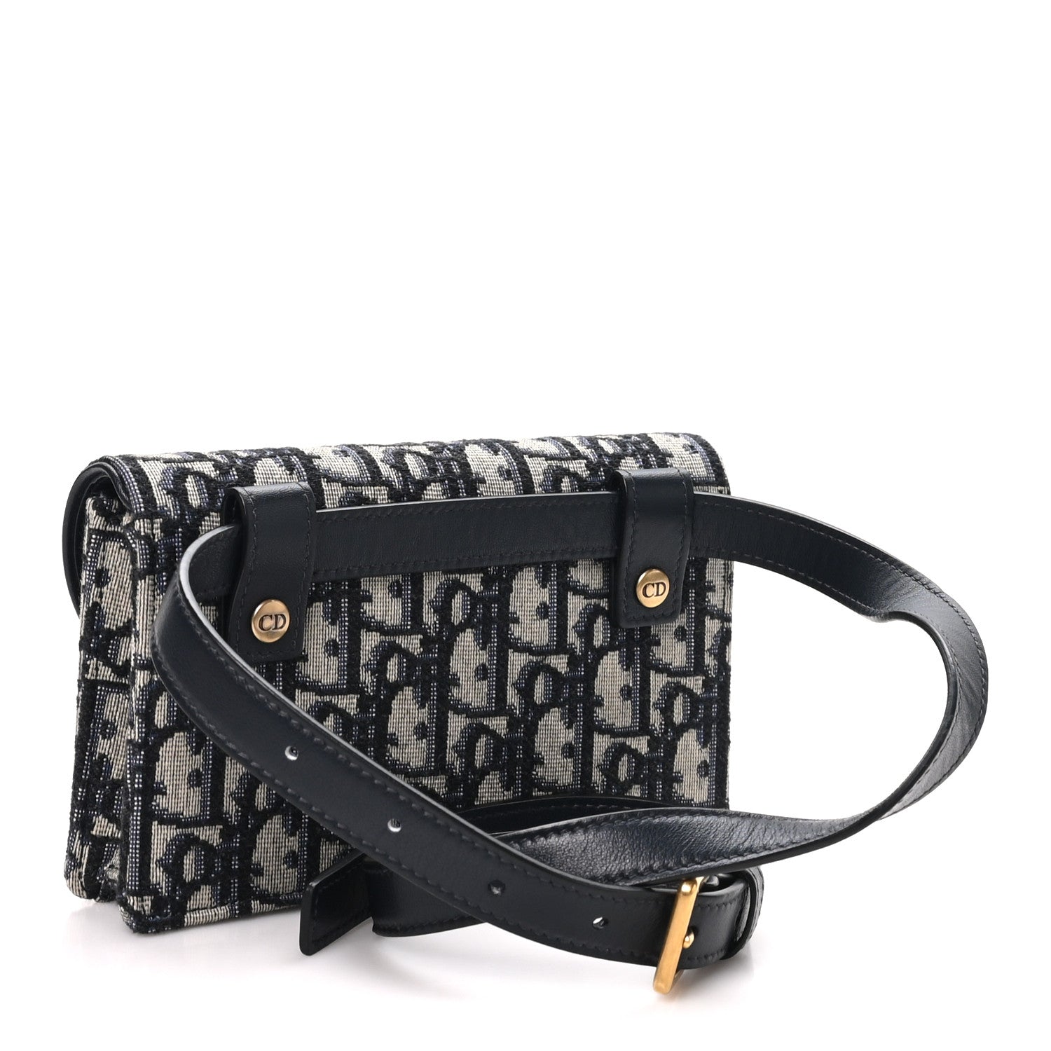 Christian Dior Oblique Saddle Belt Bag Blue 2 of 9
