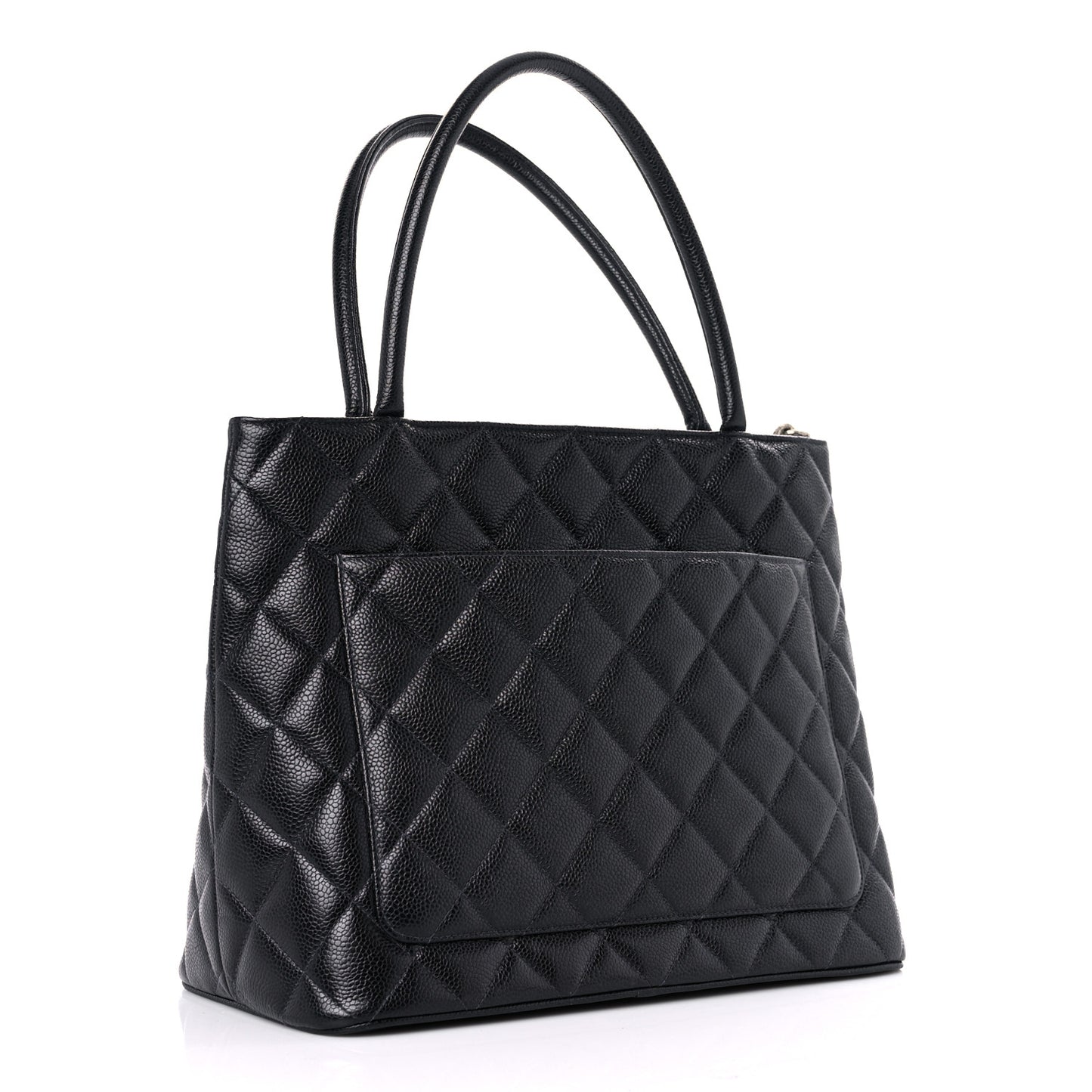 Caviar Quilted Medallion Tote Navy