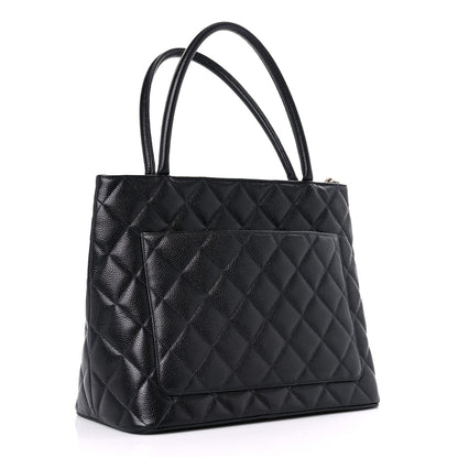Chanel Caviar Quilted Medallion Tote Navy 2 of 15