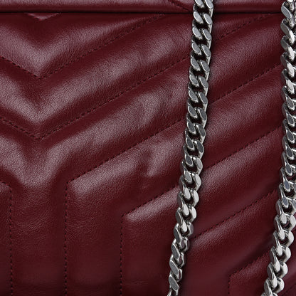 Saint Laurent Calfskin Y Quilted Monogram Medium Loulou Chain Satchel Palissandre 11 of 12