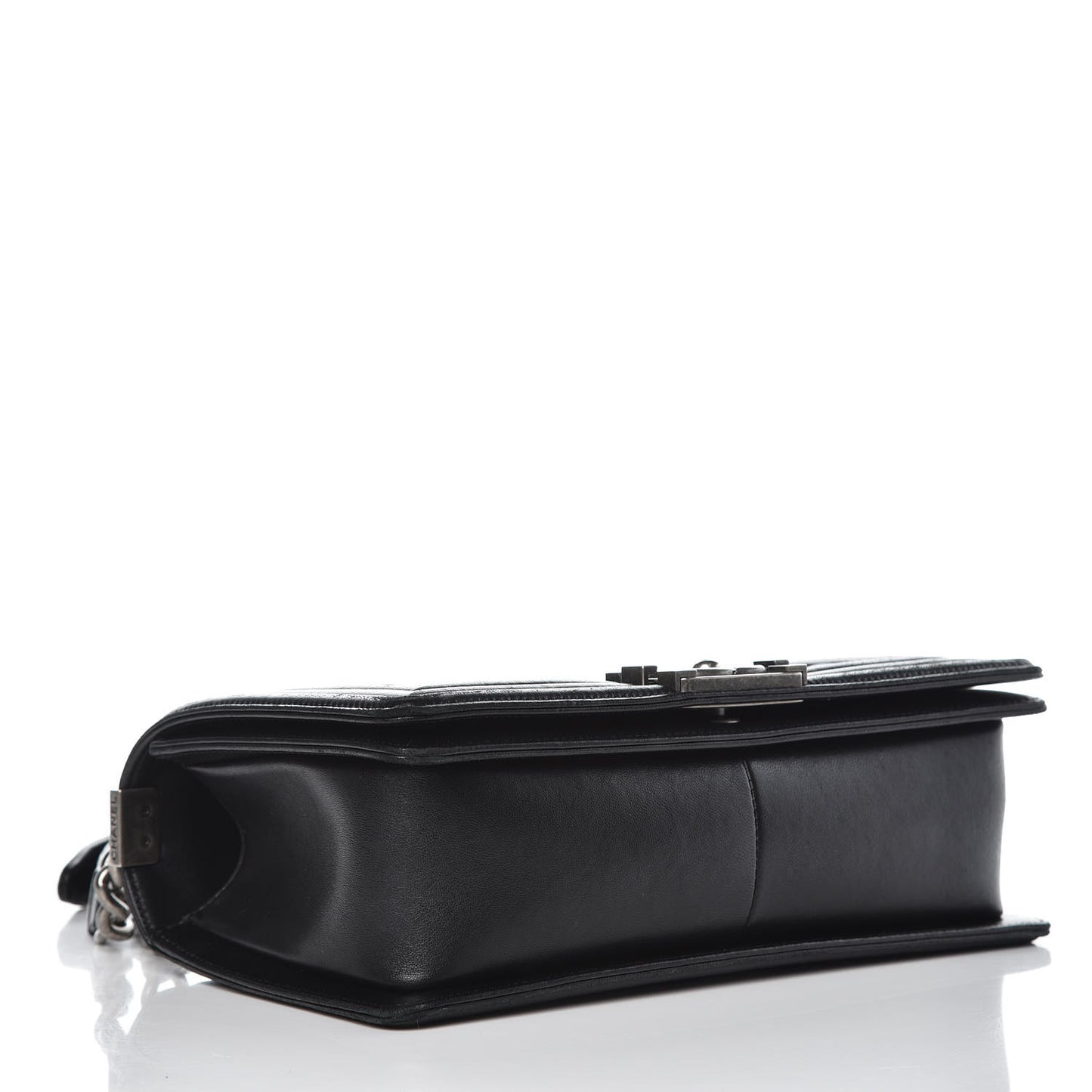Lambskin Quilted Medium Boy Flap Black