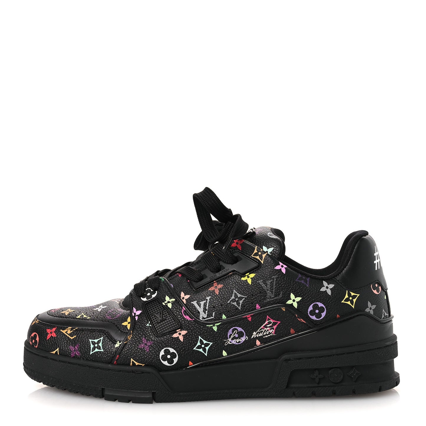 LV X TM Calfskin Monogram Multicolor Womens LV Trainer Sneakers 40 Black