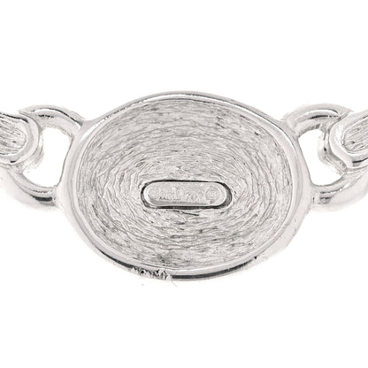 Christian Dior Crystal Necklace Silver 5 of 7