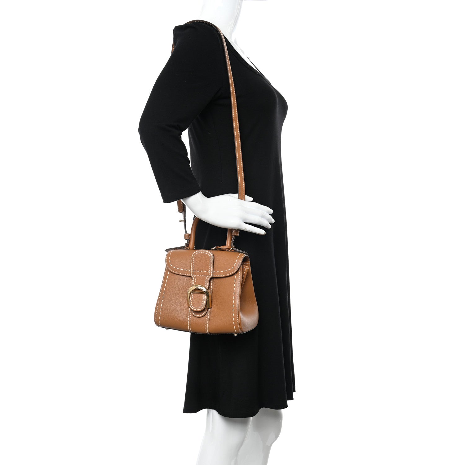Delvaux Grained Rodeo Calfskin Surpique Mini Brillant Satchel Vegetal Ivory 2 of 12