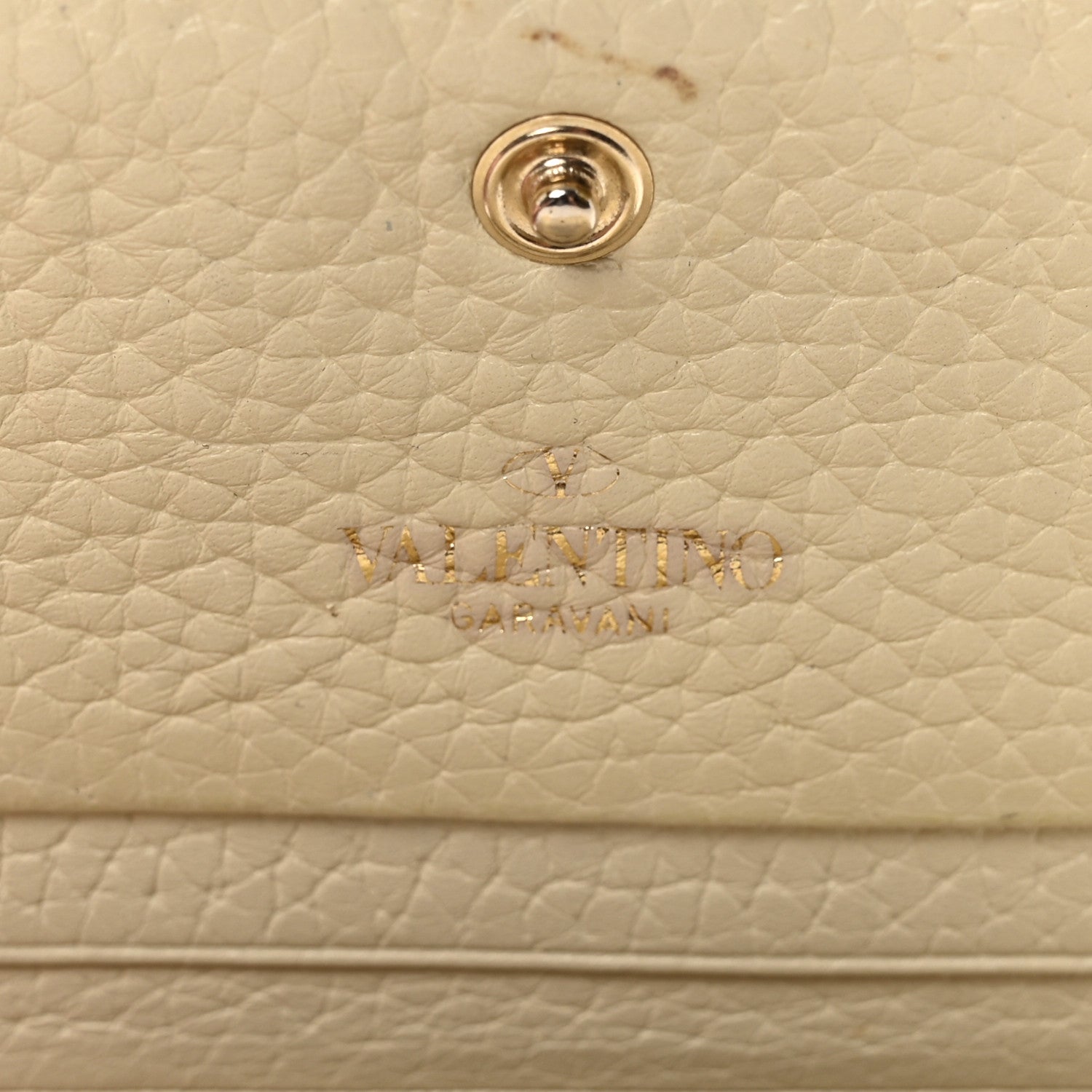 Valentino Garavani Calfskin Rockstud Bi-Fold Card Holder Ivory 6 of 8