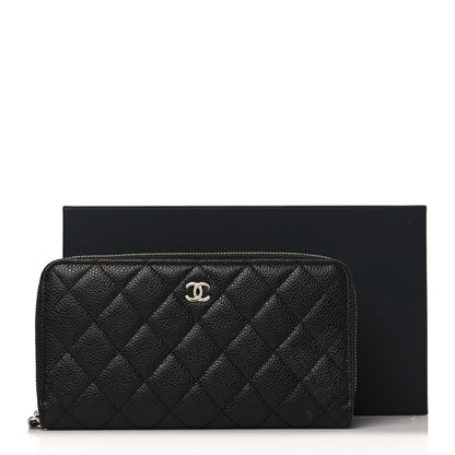 Chanel Caviar Quilted Large Gusset Zip Around Wallet Black 10 of 10