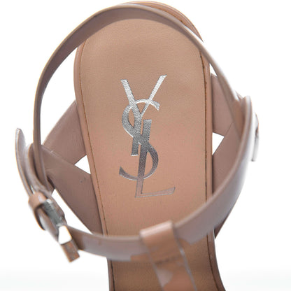 Saint Laurent Patent Tribute 105 Platform Sandals 36.5 Nude Powder 7 of 10