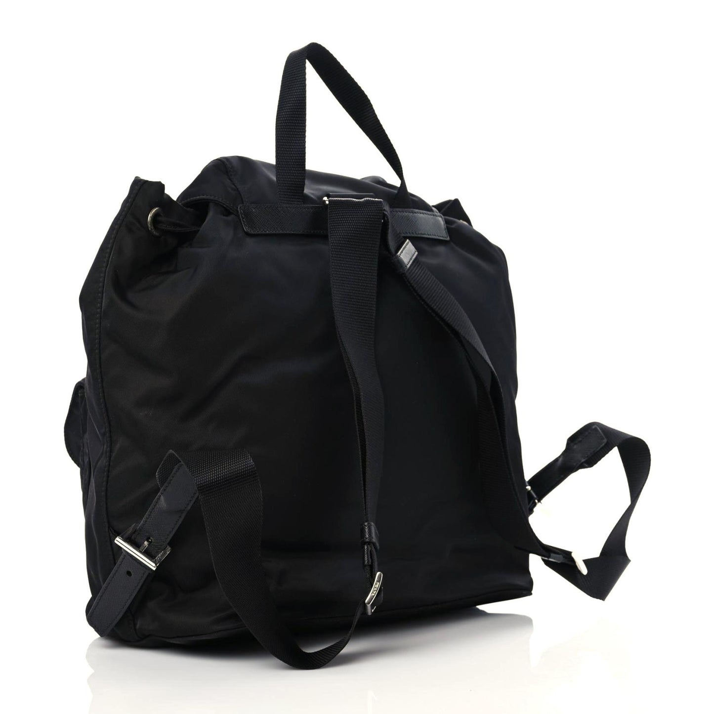 Tessuto Nylon Saffiano Medium Backpack Black