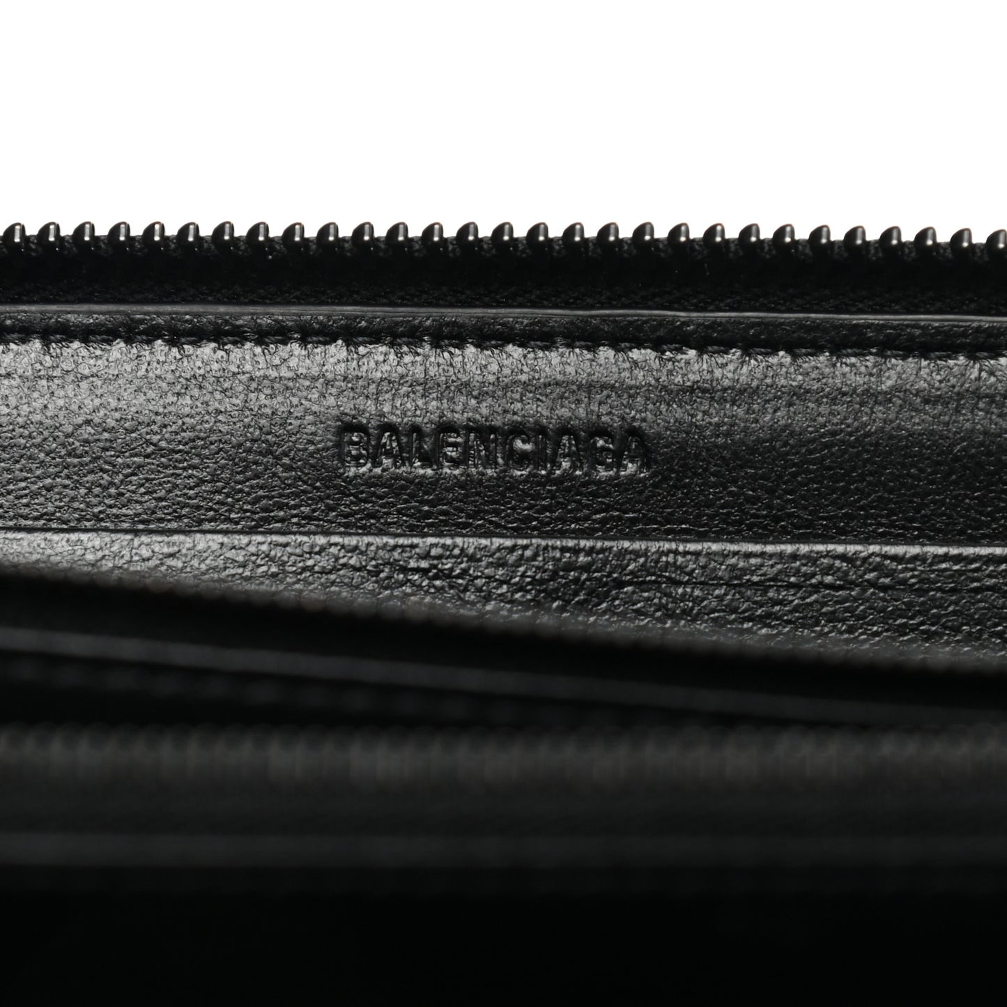 Grained Calfskin Neo Classic Continental Zip Around Wallet Black