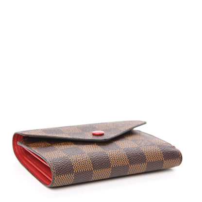 Louis Vuitton Damier Ebene Victorine Wallet Red 4 of 8