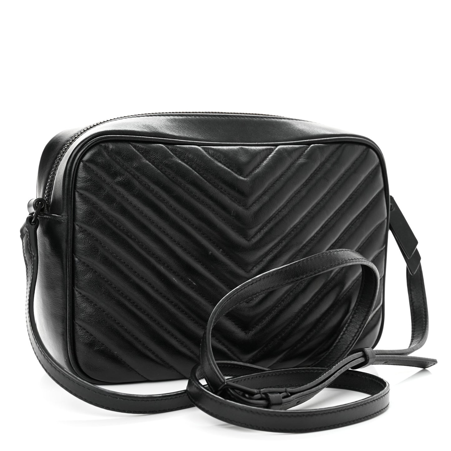 Calfskin Matelasse Monogram Monochrome Lou Camera Bag Black