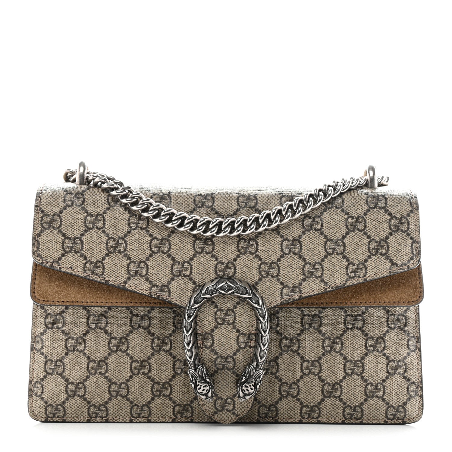 Gucci GG Supreme Monogram Small Dionysus Shoulder Bag Taupe 1 of 12