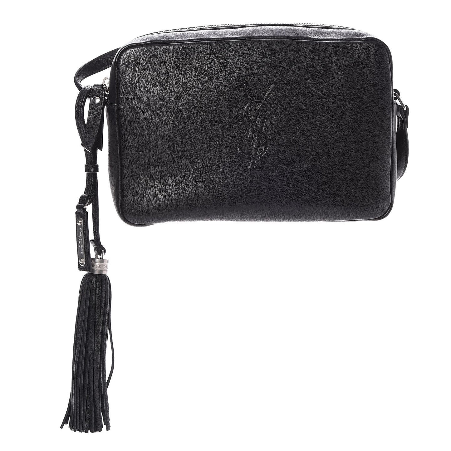 Lambskin Monogram Small Lou Camera Bag Black