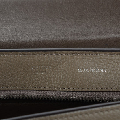 Celine Drummed Calfskin Suede Medium Trapeze Souris 5 of 8