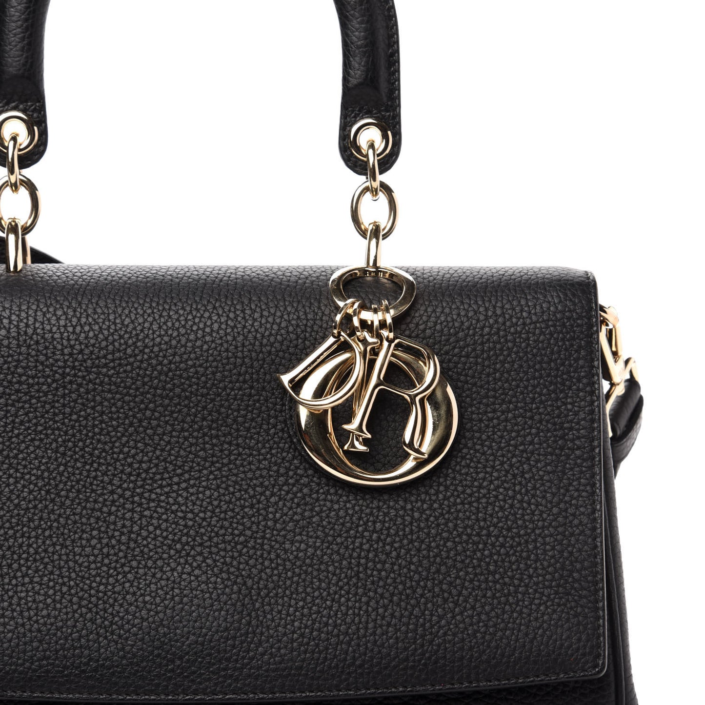 Bullcalf Medium Be Dior Flap Black Fraise