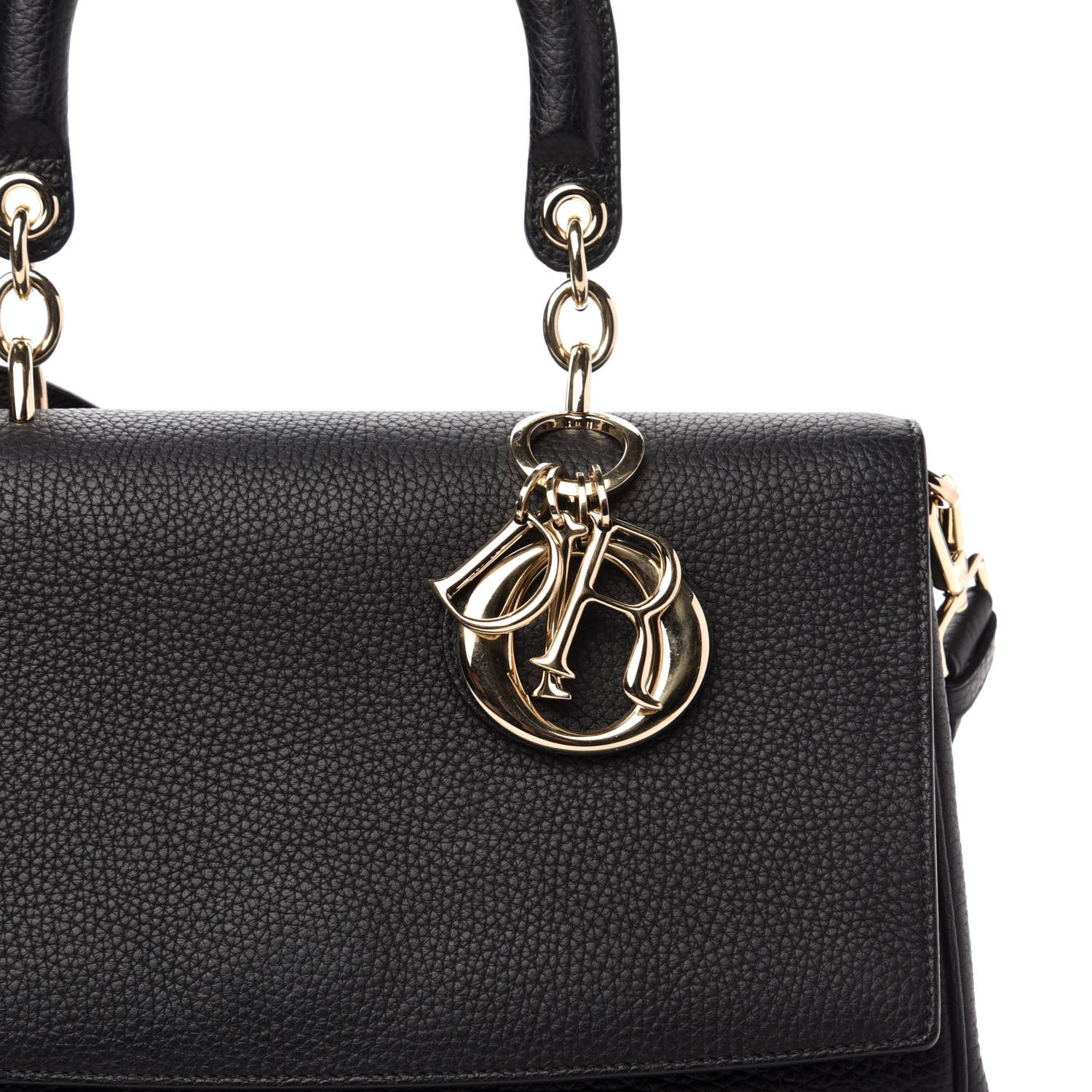 Christian Dior Bullcalf Medium Be Dior Flap Black Fraise 11 of 12