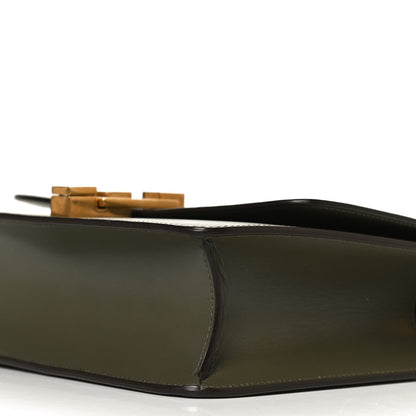 Saint Laurent Smooth Calfskin Carre Satchel Green 10 of 10