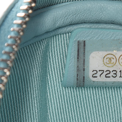 Chanel Lambskin Quilted Zip Around Classic Coin Purse Light Blue 7 of 7