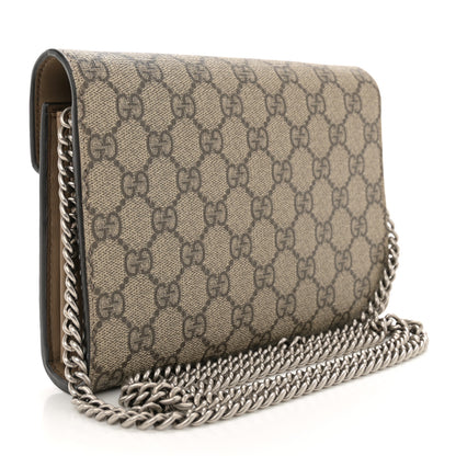 Gucci GG Supreme Monogram Mini Dionysus Chain Wallet Beige Taupe 3 of 13