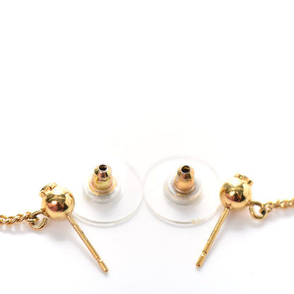 Chanel CC Drop Earrings Matte Gold 3 of 4