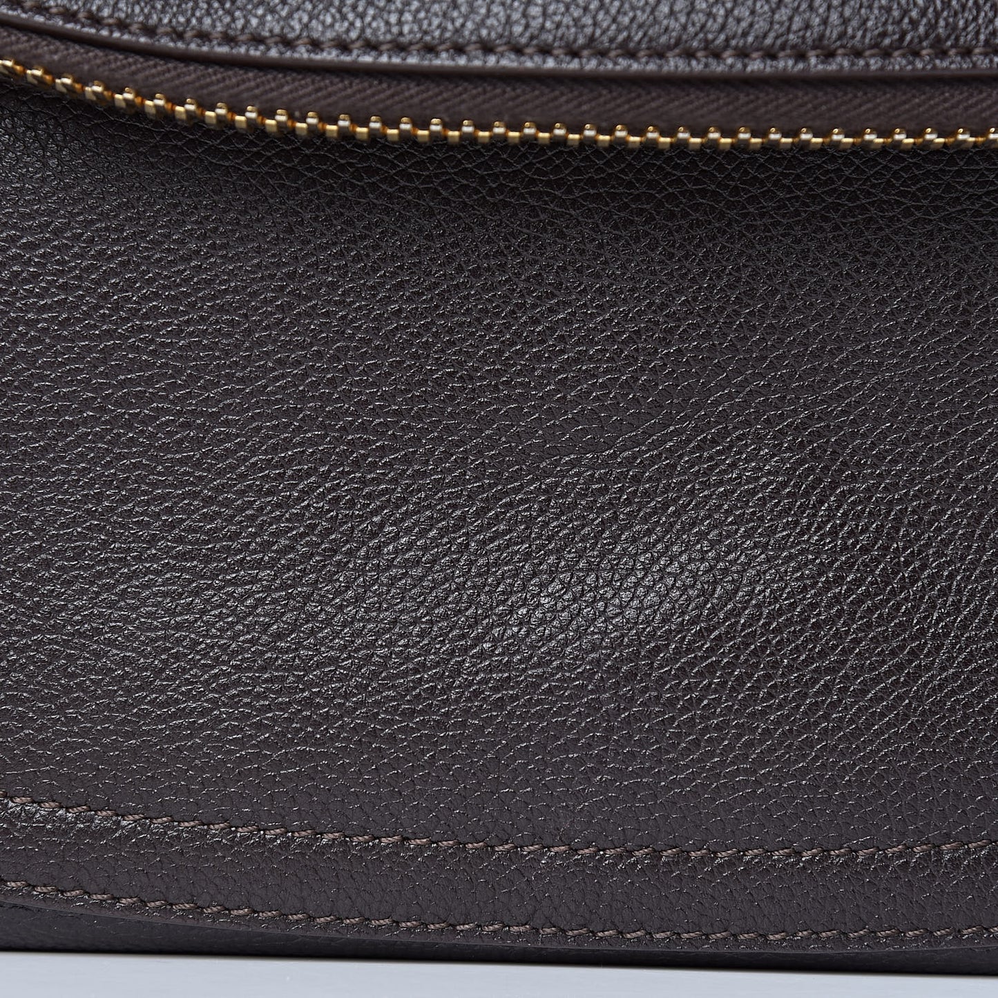 Pebbled Calfskin Large Jennifer Dark Brown