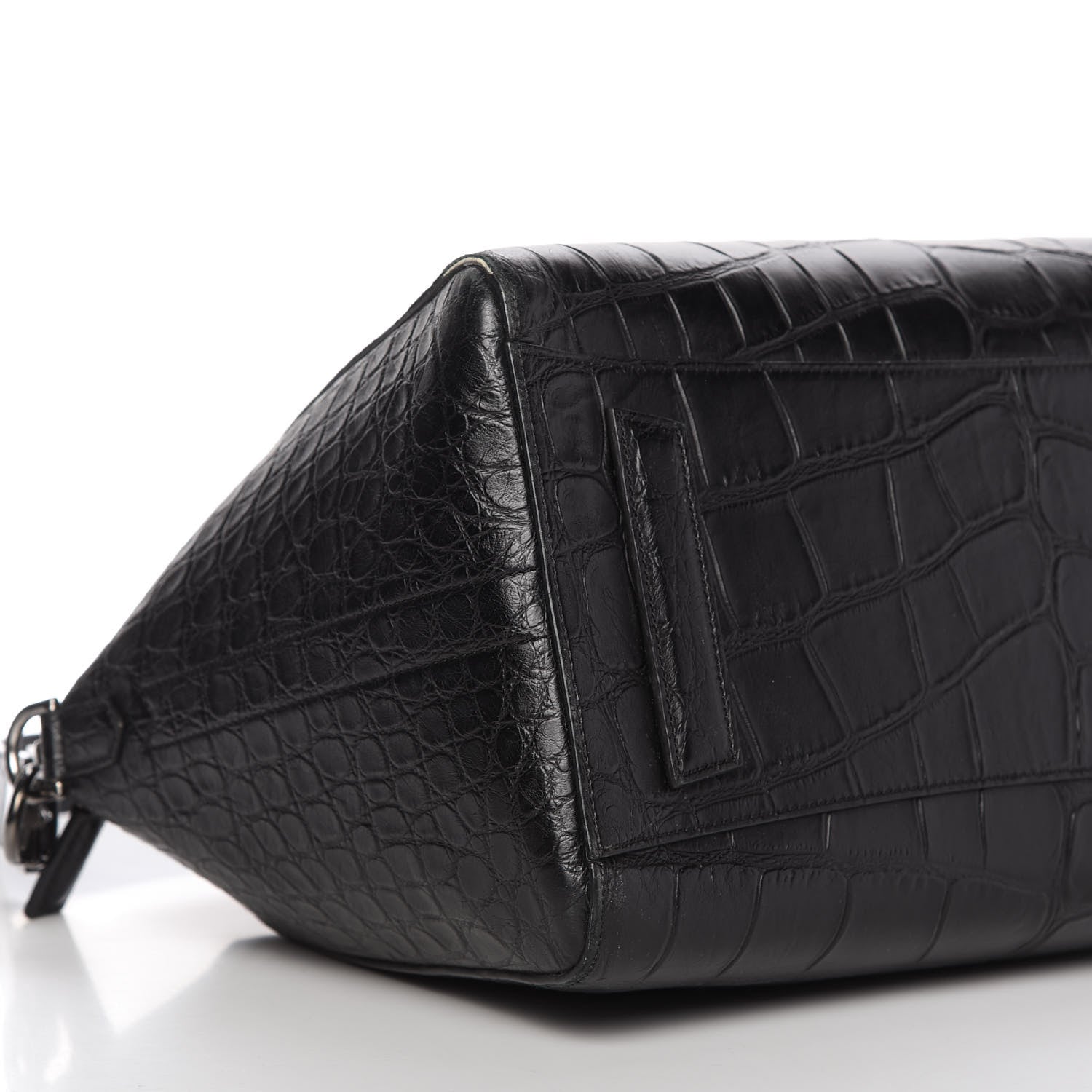 Givenchy Calfskin Crocodile Embossed 3D Stud Medium Antigona Black 6 of 10