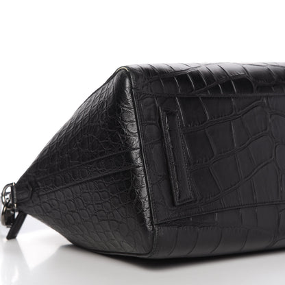 Givenchy Calfskin Crocodile Embossed 3D Stud Medium Antigona Black 6 of 10