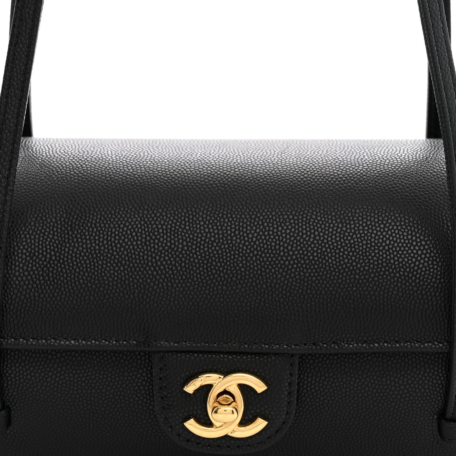 Chanel Shiny Caviar Preppy Coco Small Bowling Bag Black 8 of 10