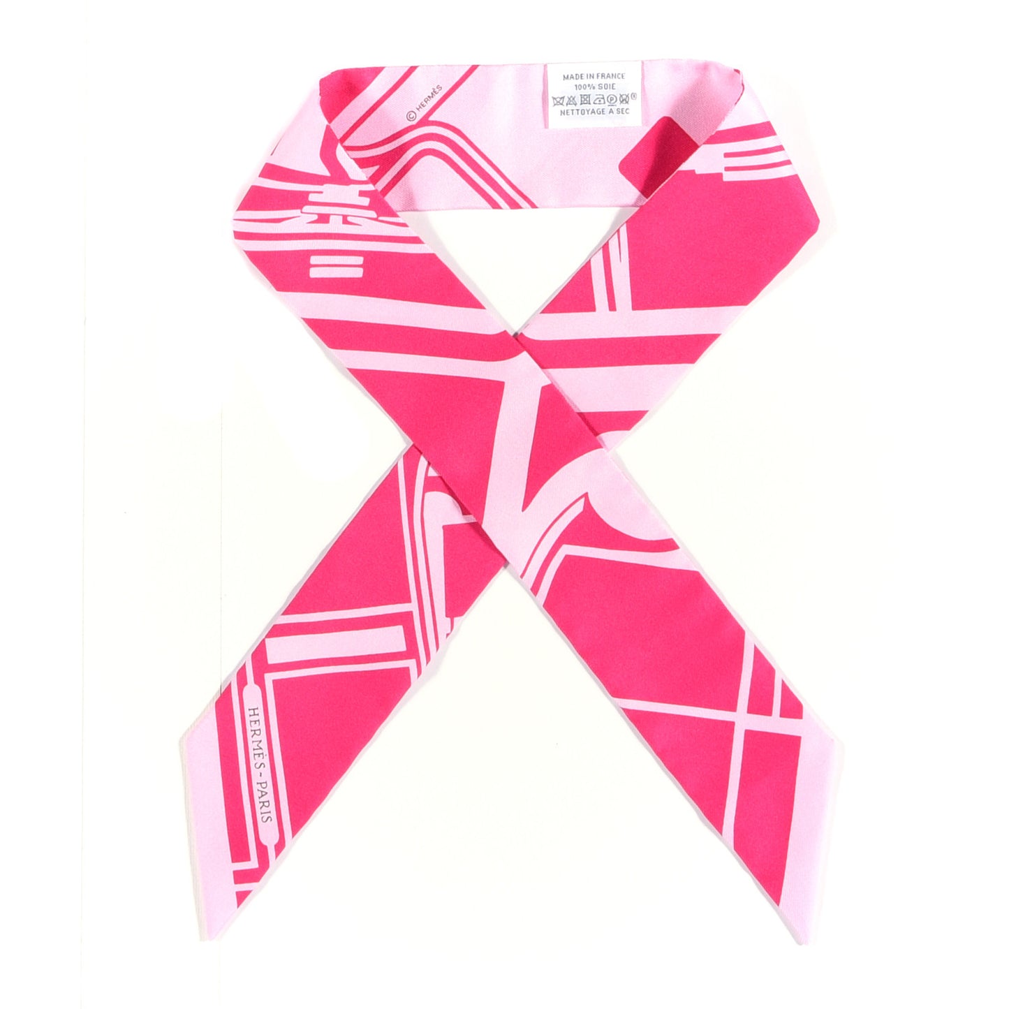 Silk Les Coupes Tattoo Twilly Rose Vif Rose Pale
