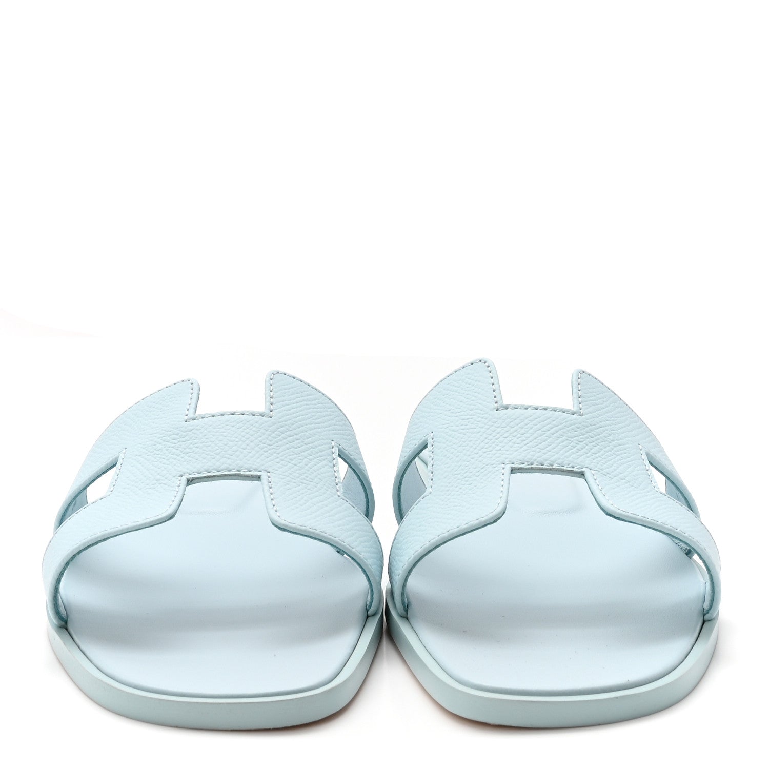 Hermes Epsom Oran Sandals 38 Bleu Littoral 3 of 9
