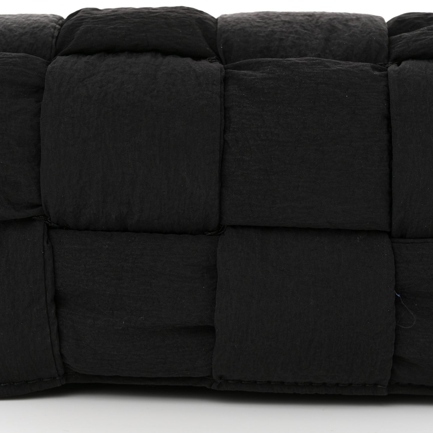 Nylon Intrecciato Padded Tech Mini Cassette Belt Bag Black