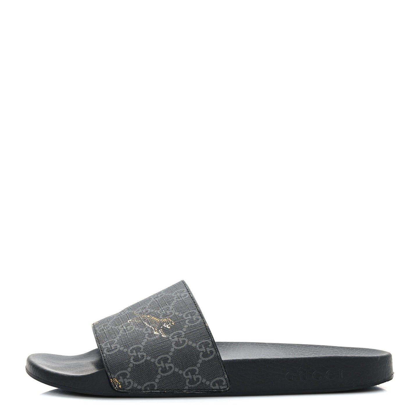 GG Supreme Monogram Tigers Mens Slide Sandals 10 Black Multicolor