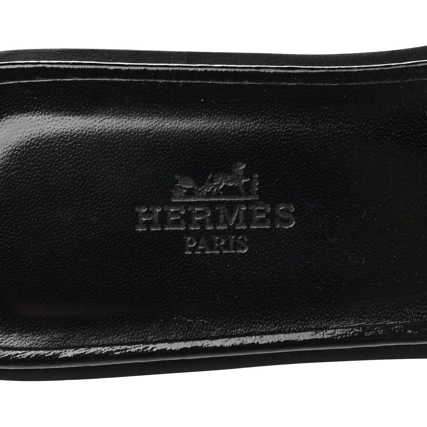 Hermes Ostrich Oran Sandals 38.5 Black 5 of 10