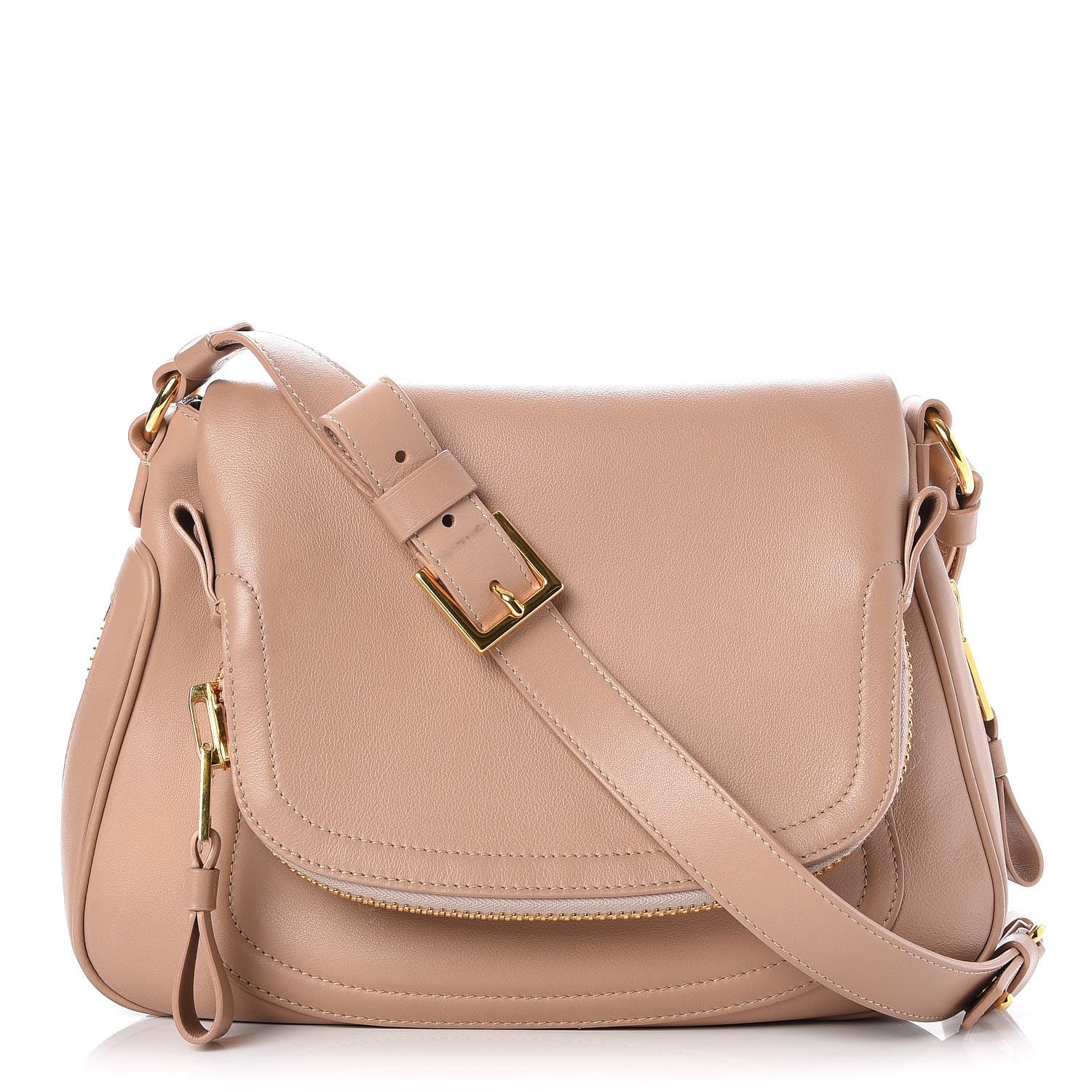 Tom Ford Calfskin Medium Jennifer Crossbody Beige 1 of 7