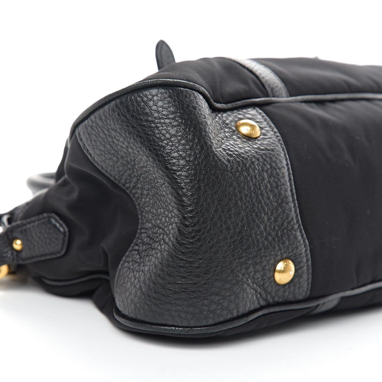 Prada Tessuto Nylon Vitello Daino Shopping Satchel Black 7 of 9