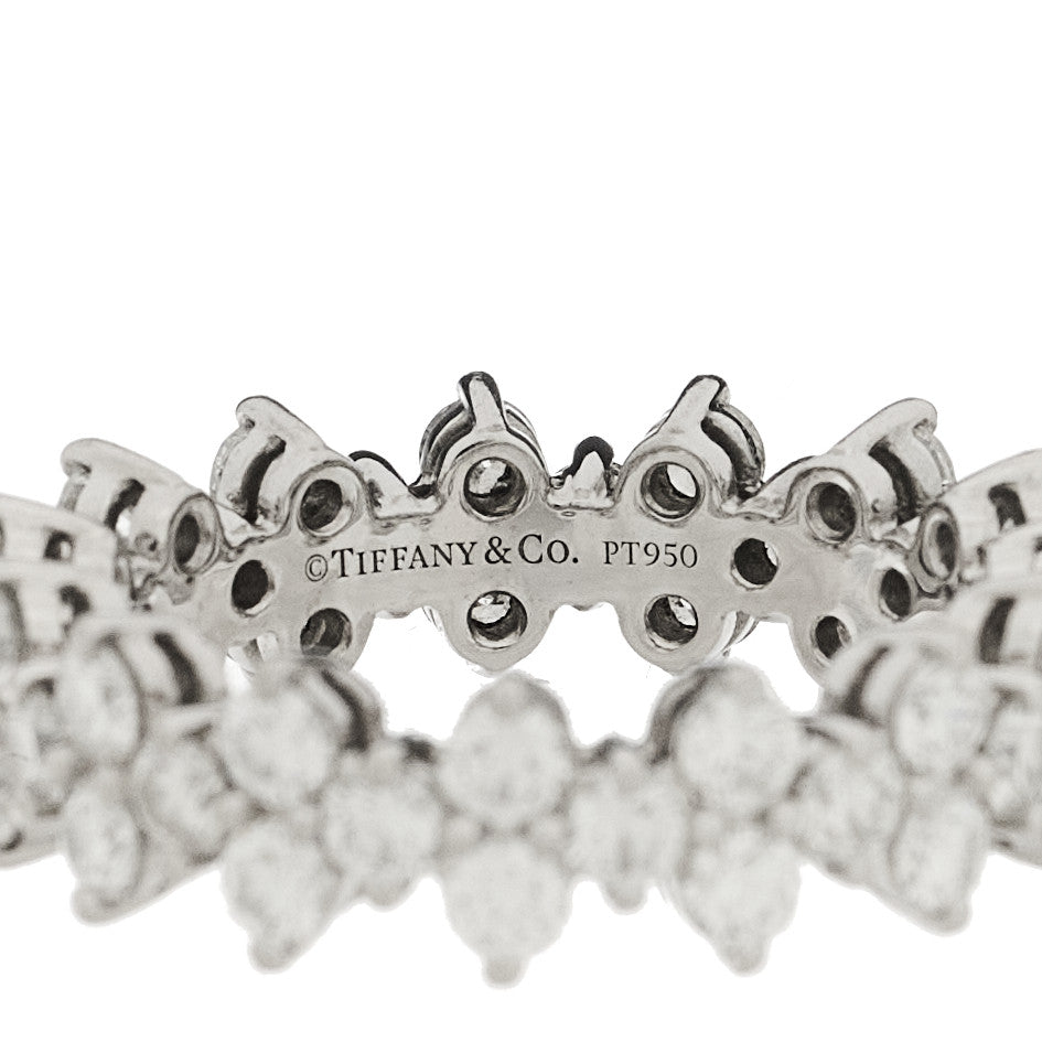 Tiffany Platinum Diamond Aria Band Ring 54 7 4 of 4
