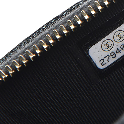 Chanel Iridescent Caviar Quilted Flap Zip Card Holder Black 7 of 8