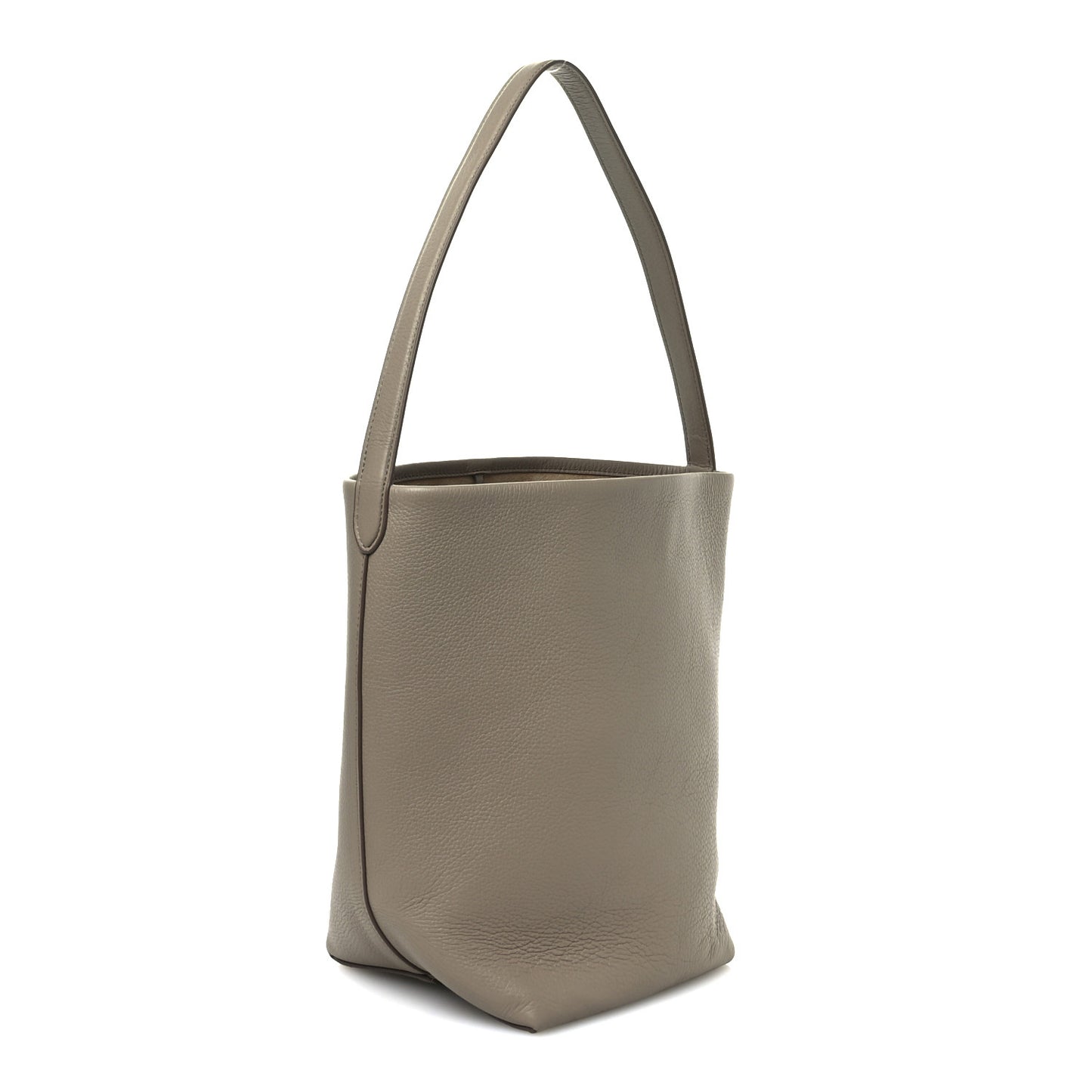 Grained Calfskin Medium N/S Park Tote Dark Taupe