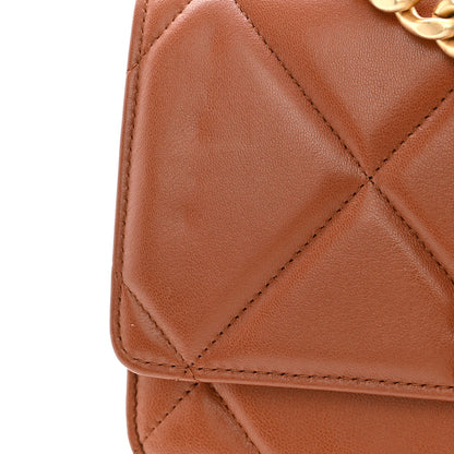 Chanel Lambskin Quilted Chanel 19 Wallet On Chain WOC Light Brown 13 of 14