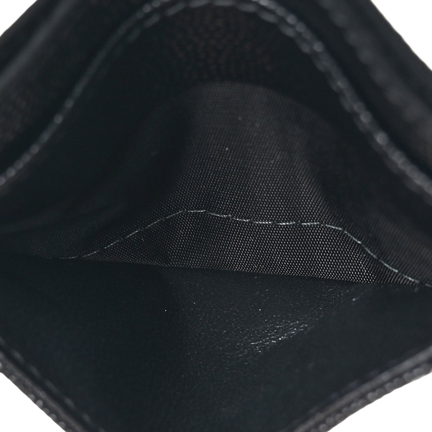 Grain De Poudre Matelasse Chevron Monochrome Monogram Credit Card Case Black