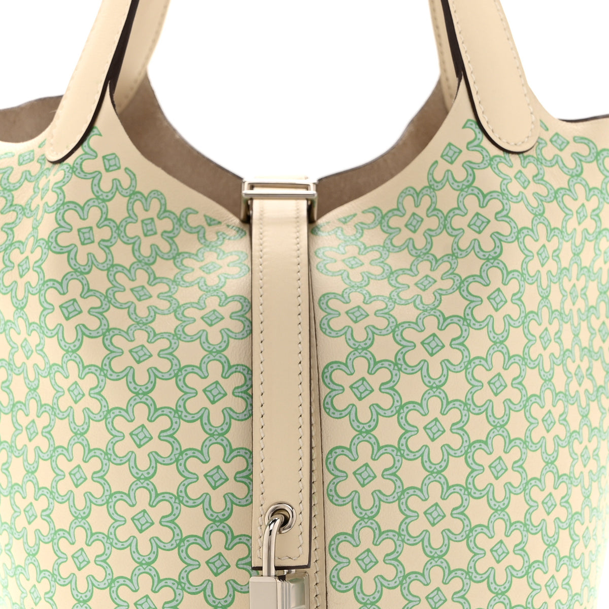 Hermes Swift Lucky Daisy Picotin Lock 18 PM Nata Vert 8 of 10