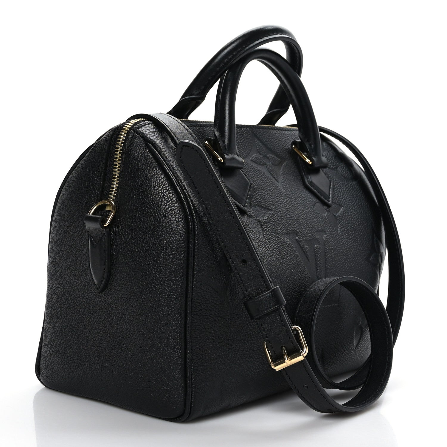 Louis Vuitton Empreinte Monogram Giant Speedy Bandouliere 25 Black 3 of 10