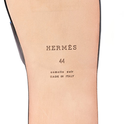 Hermes Calfskin Mens Izmir Sandals 44 Bordeaux Bleu Santorin 8 of 12