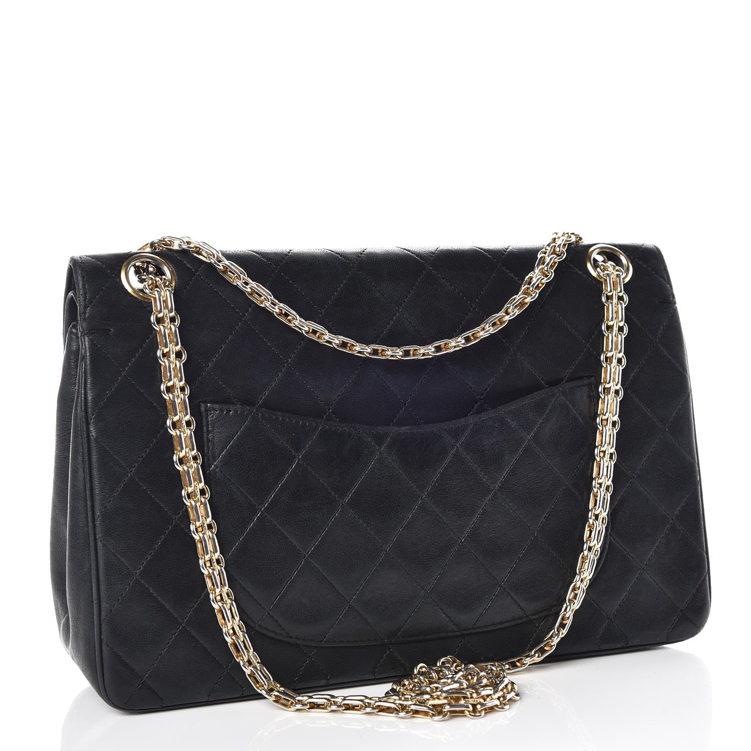 Chanel Lambskin Quilted Medium Double Flap Bijoux Chain Black 4 of 21