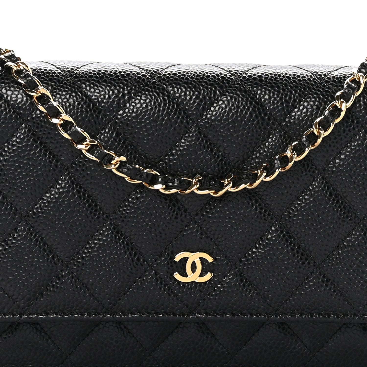 Chanel Caviar Quilted Wallet On Chain WOC Black 9 of 12