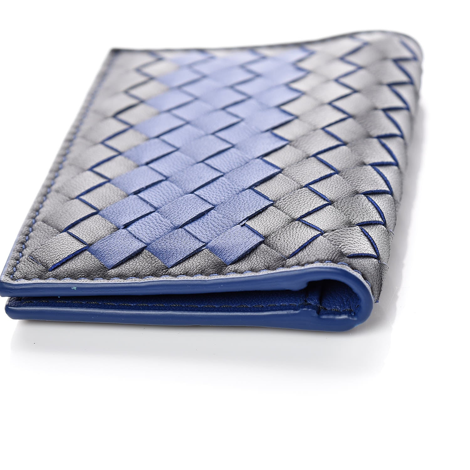 Bottega Veneta Intrecciato VN Card Case Black Blue 8 of 8
