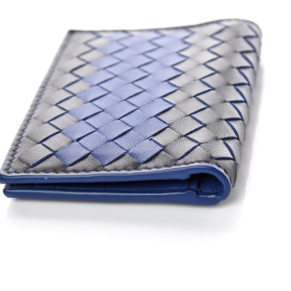 Bottega Veneta Intrecciato VN Card Case Black Blue 8 of 8