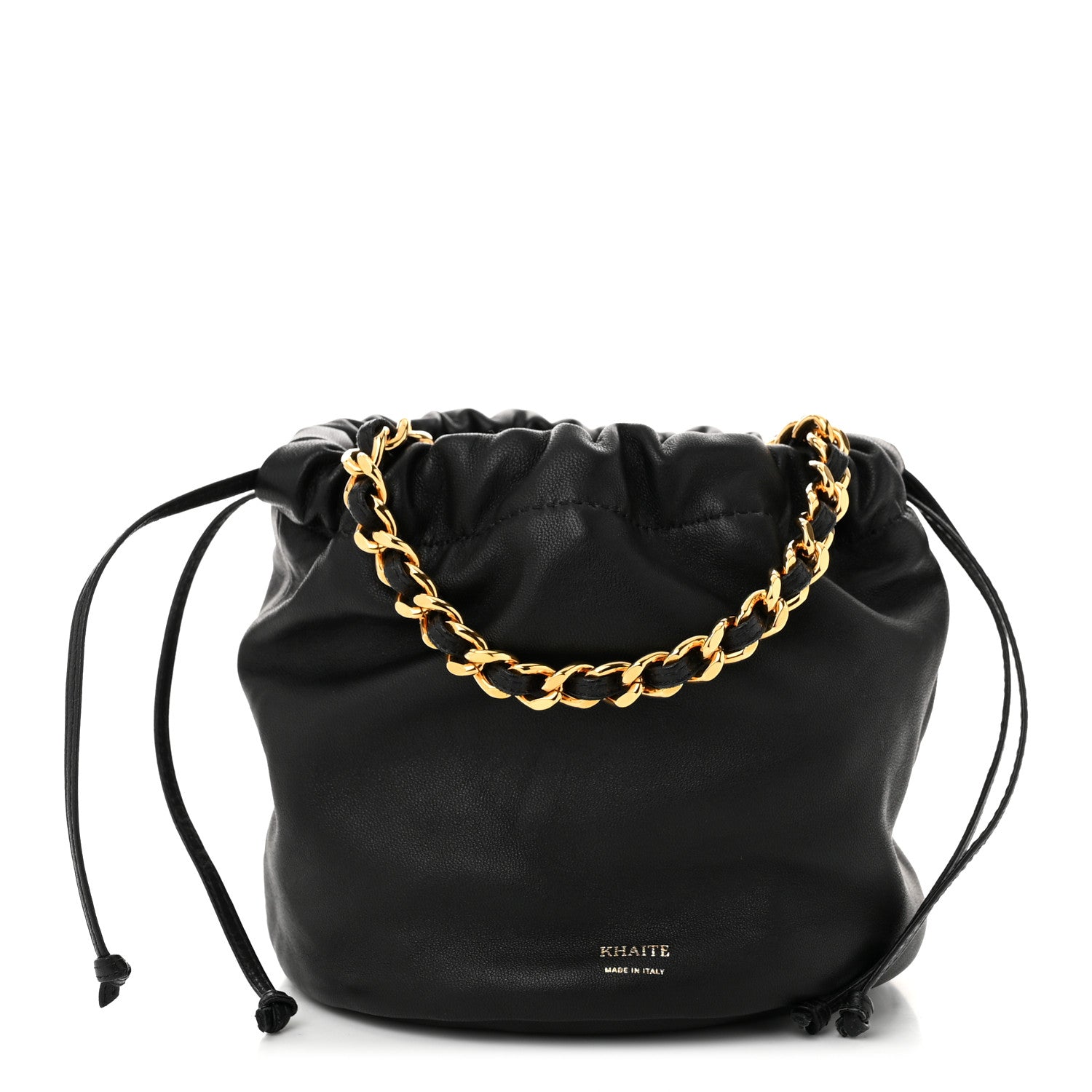 Khaite Smooth Calfskin Aria Bucket Bag Black 1 of 9