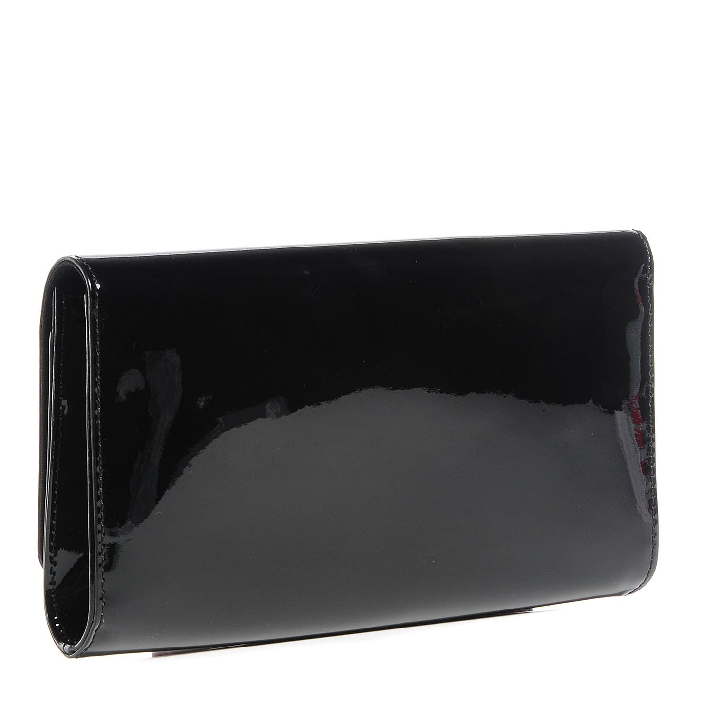 Patent Louise Clutch Black